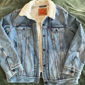 Levi’s - Denim Trucker Jacket Sherpa Lined - Large
